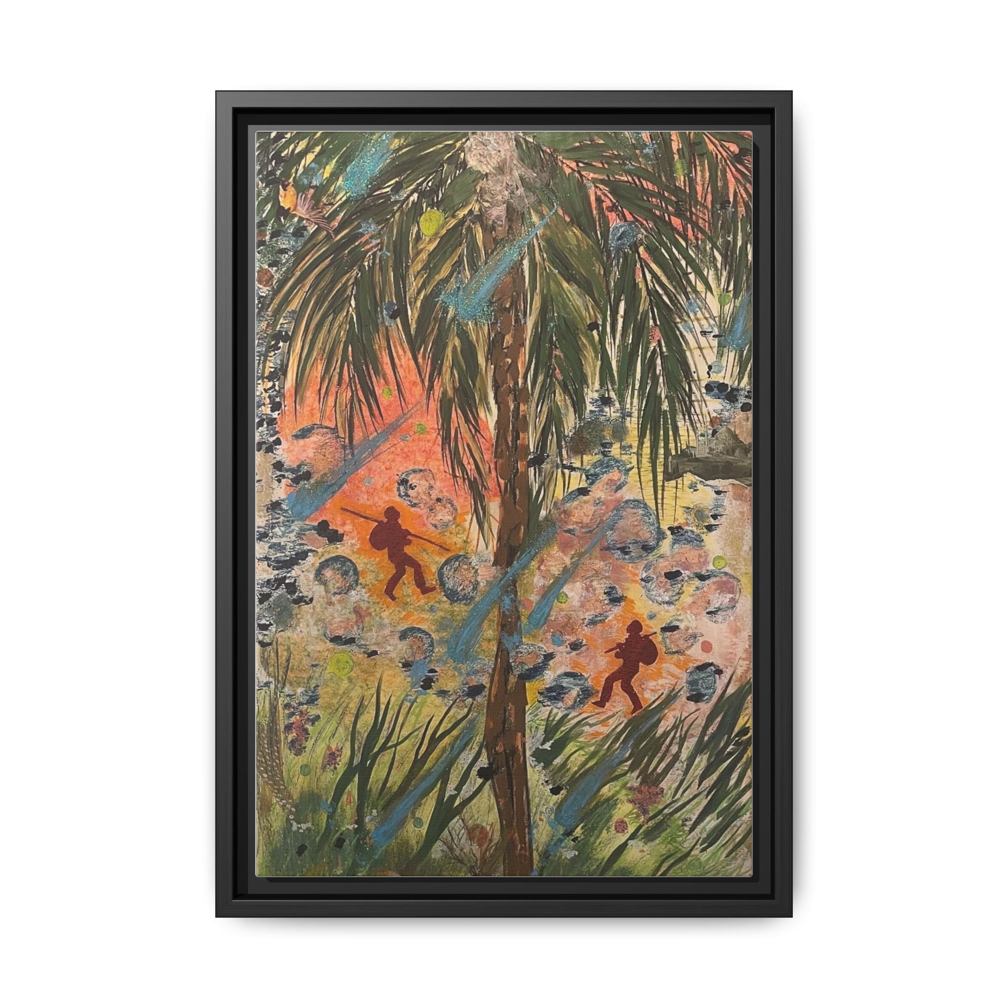 Inshallah Matte Canvas, Framed (Multi-color)