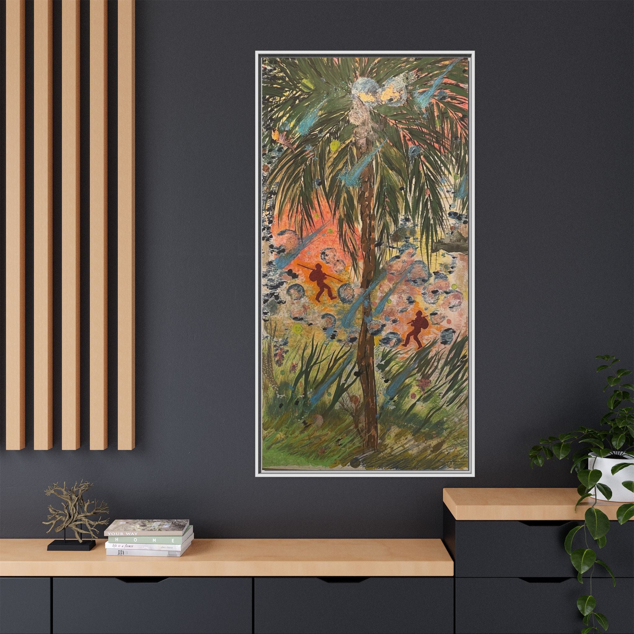 Inshallah Matte Canvas, Framed (Multi-color)