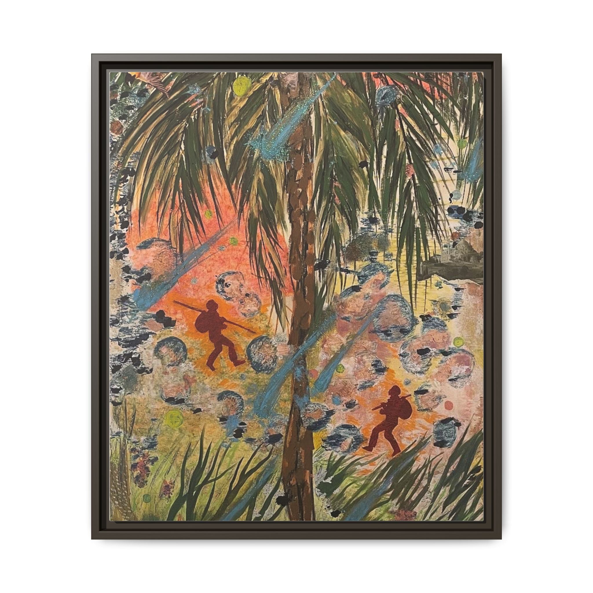 Inshallah Matte Canvas, Framed (Multi-color)