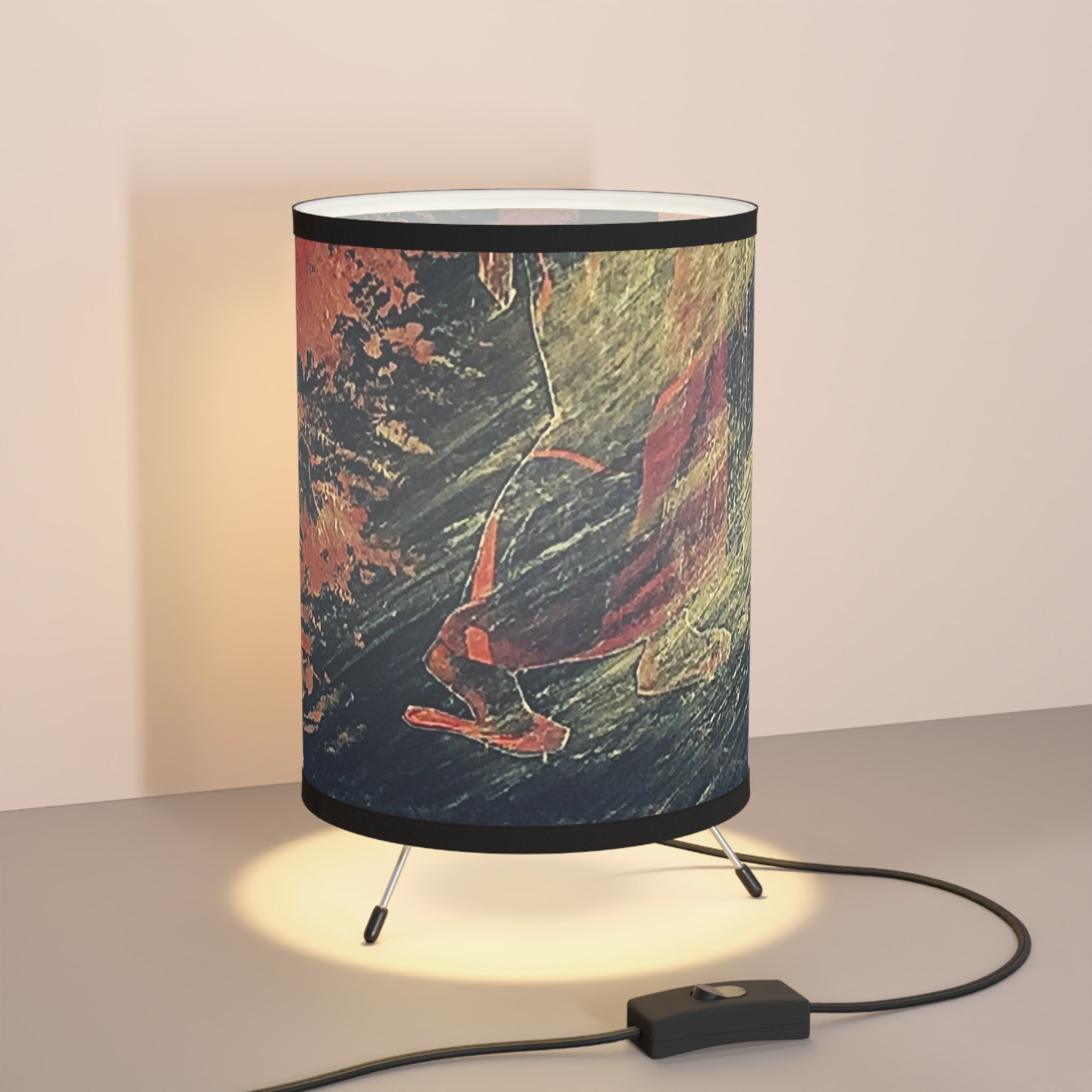 Walking Freedom Tripod Lamp with High-Res Printed Shade, US\CA plug