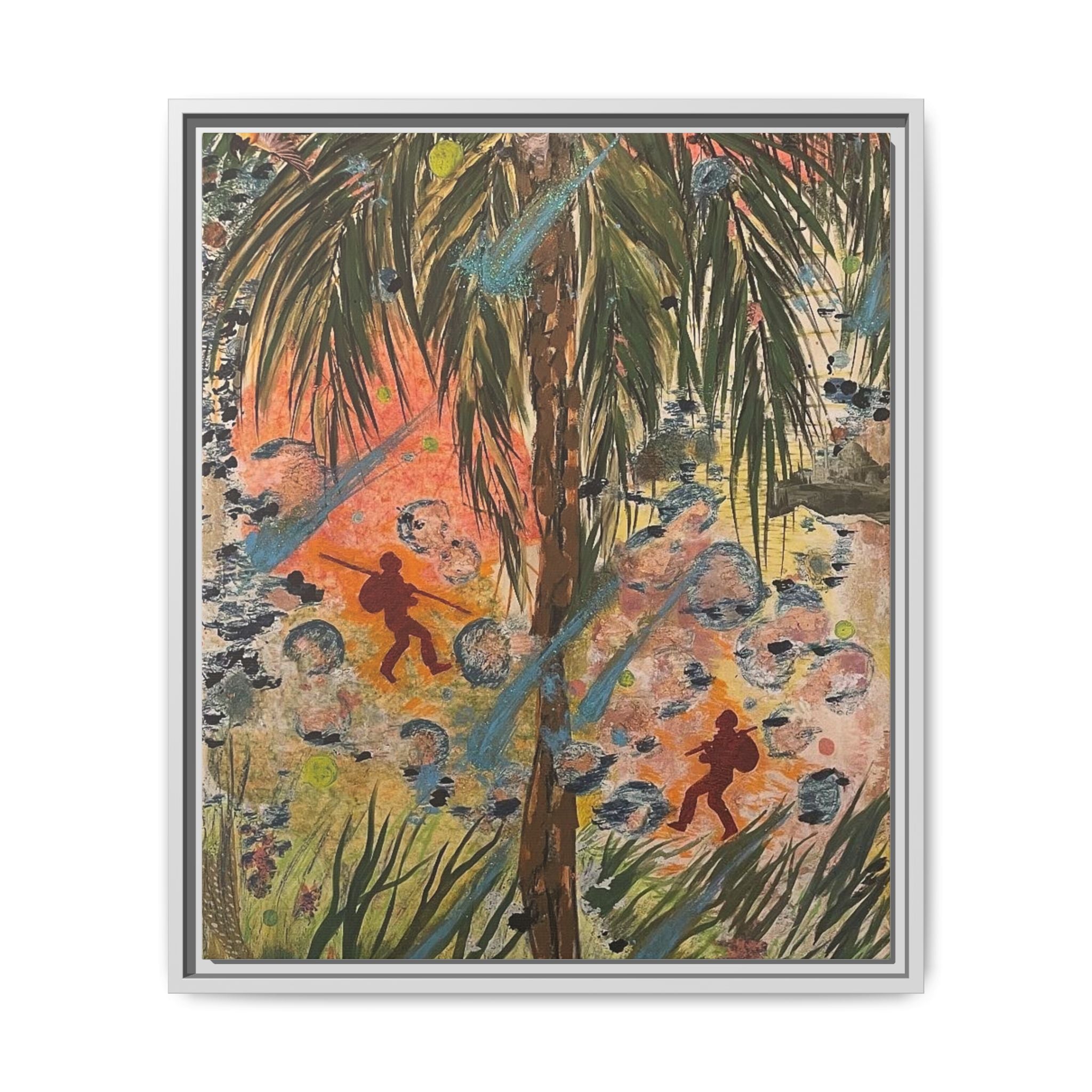 Inshallah Matte Canvas, Framed (Multi-color)