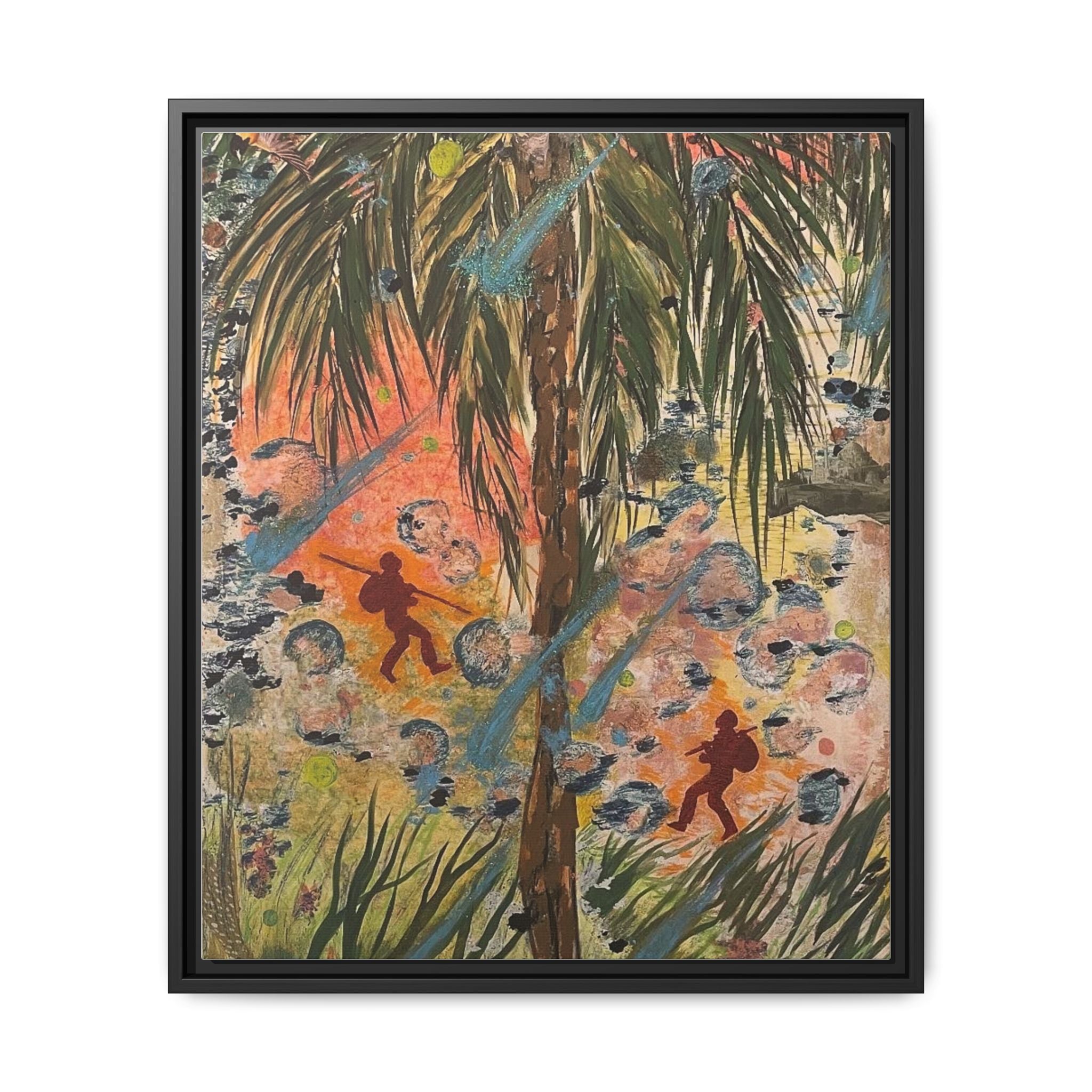 Inshallah Matte Canvas, Framed (Multi-color)