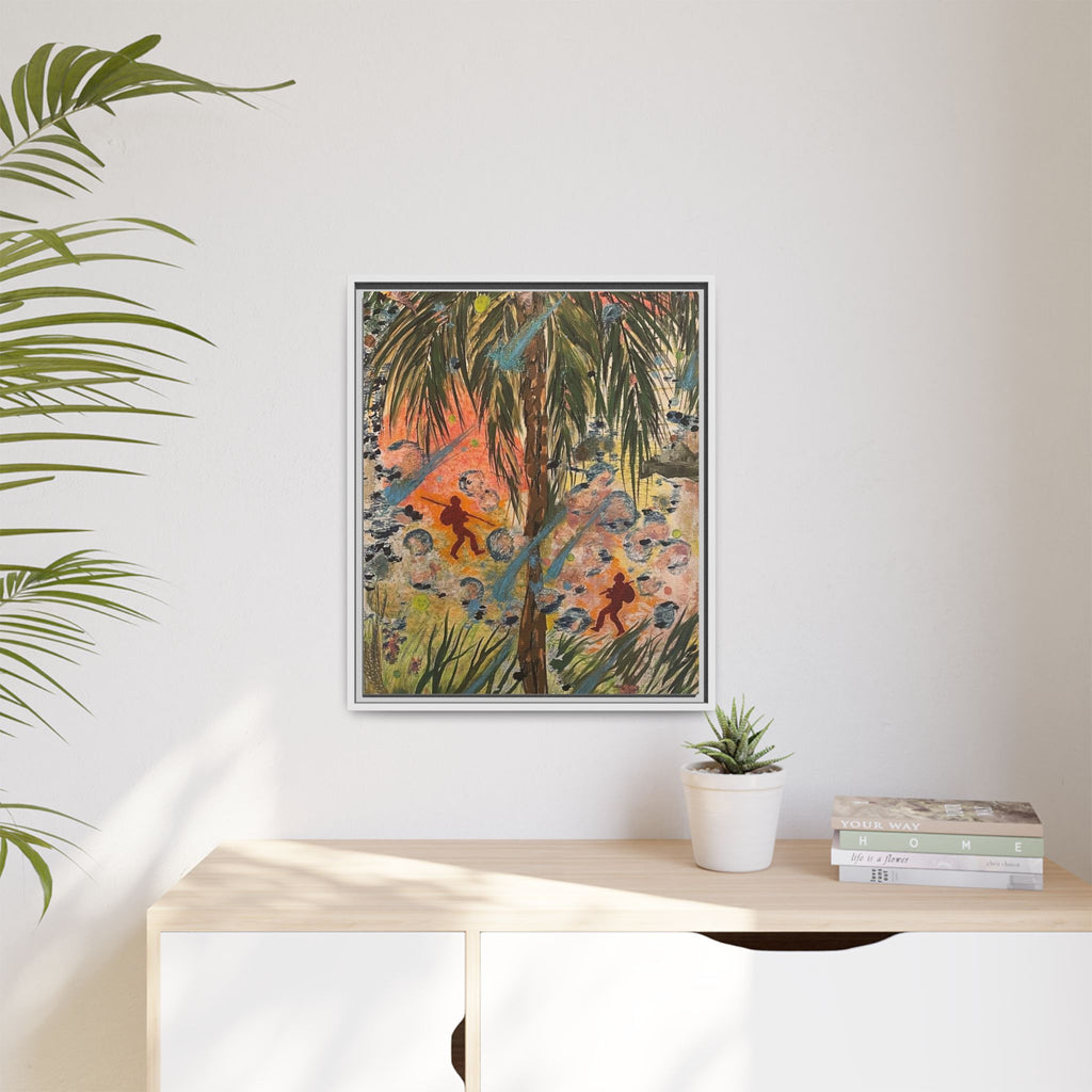 Inshallah Matte Canvas, Framed (Multi-color)