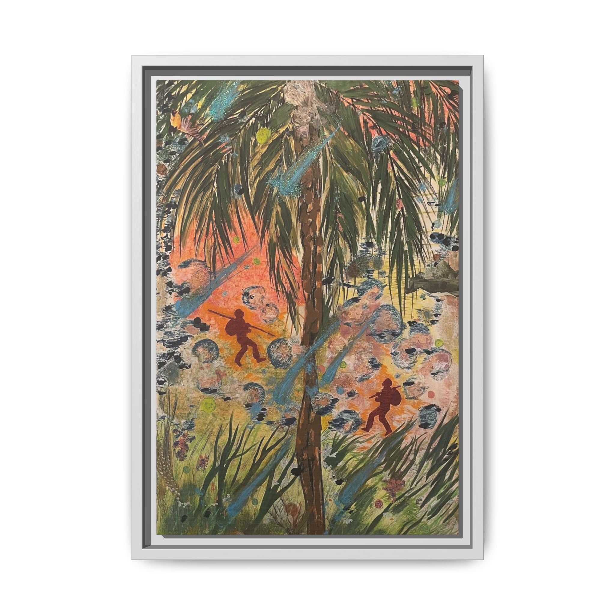 Inshallah Matte Canvas, Framed (Multi-color)