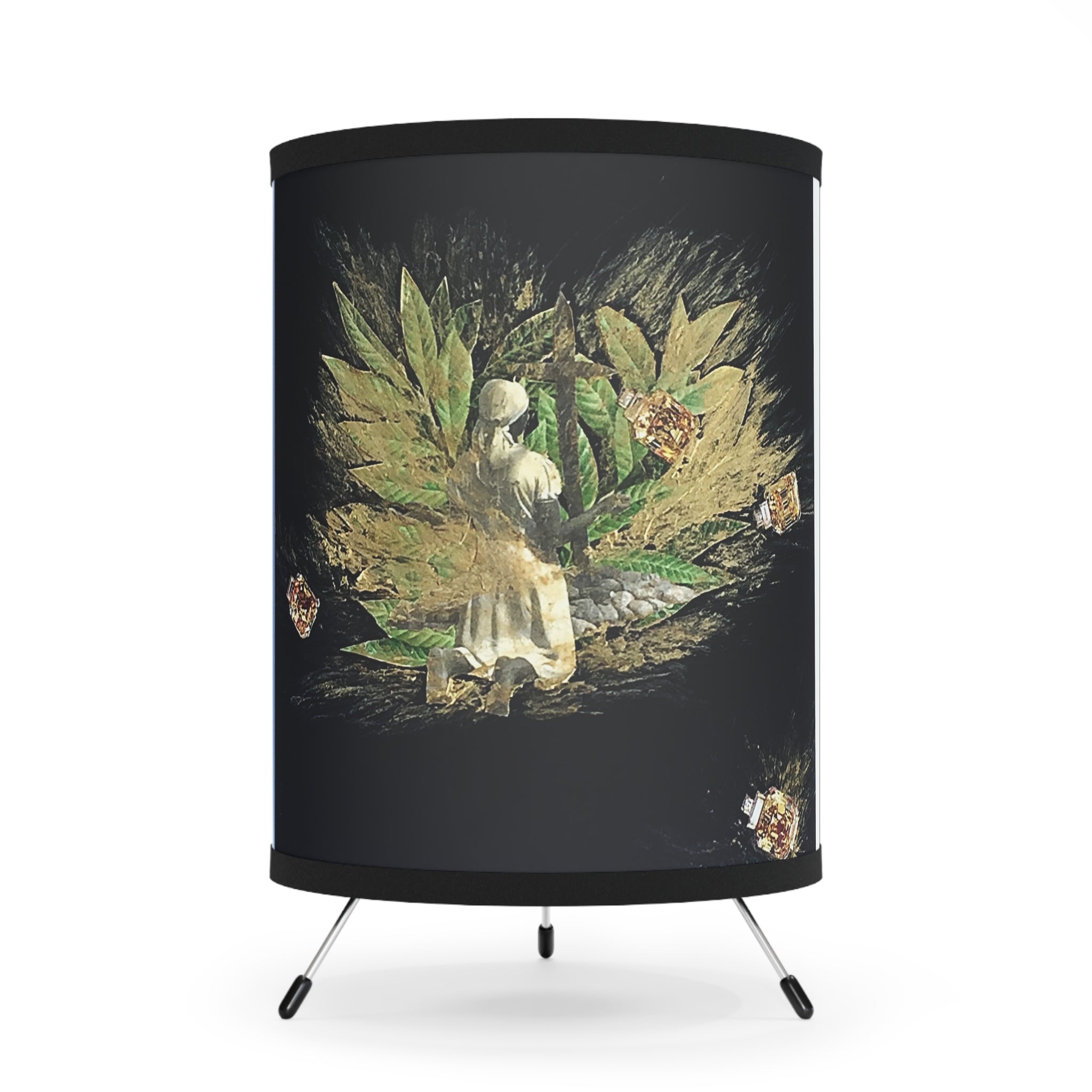 Luz Ancestros Tripod Lamp with High-Res Printed Shade, US\CA plug