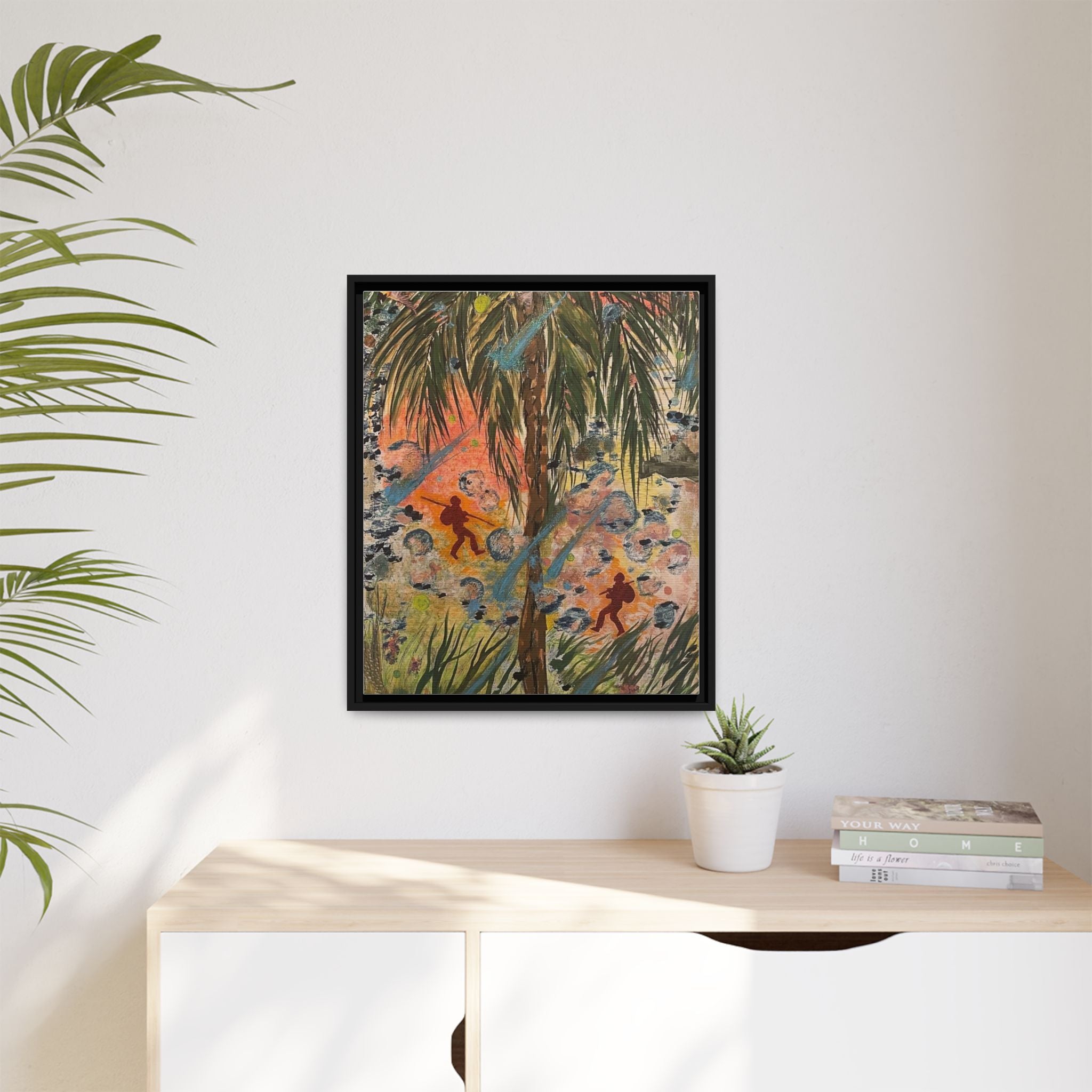 Inshallah Matte Canvas, Framed (Multi-color)